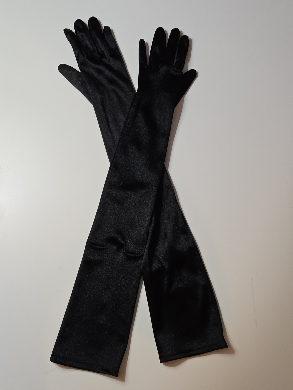 Over-Elbow Stretch Satin Opera Gloves - Women's Evening Gloves